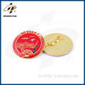 Hot products high quality zinc alloy patriotism round safety pin with gift box